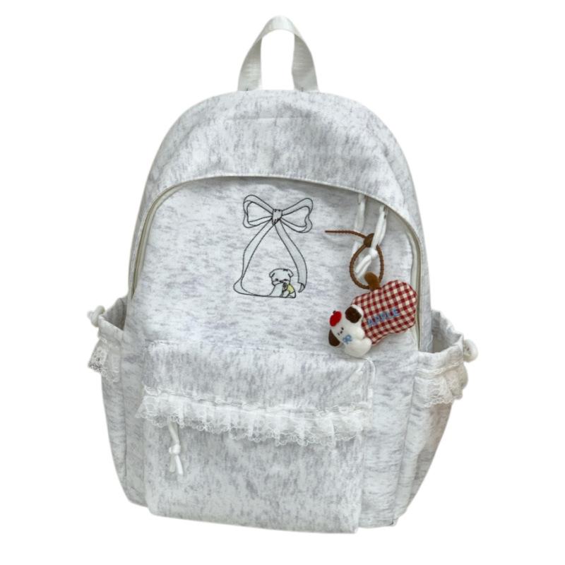 Schoolbag New Solid Color Backpack Casual Versatile Korean Version Simple Fashion Junior High School College Student Schoolbag Large Capacity Backpack