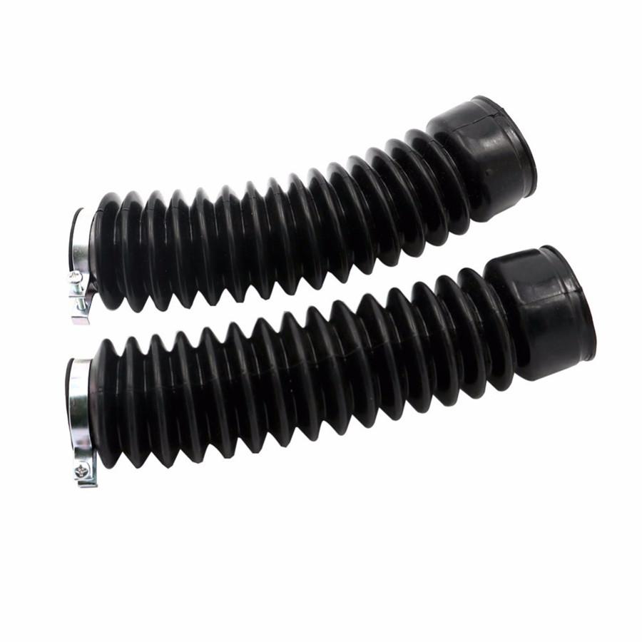 55mm 15 Knots Front Fork Cover Absorber Shock Protector Black 2PCS