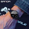 Sanda Men's Stylish Single-Touch Mesh Band Electronic Watch