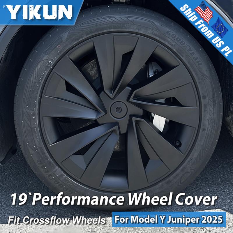 Pro Teslu Model Y Juniper 4KS Poklice na kolo 19palcová Kryt náboje Performance Náhradní Poklice pro kola Crossflow 2025 Plný přístup k ráfku
