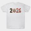 Men Black Print T-shirt Three Nations One Game 2026 Cup No-Cut Transfer Paper Print Cotton Tshirt