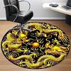 1pc Dragon Yin Yang Chair Carpet for Office, Round Non Slip Durable Large Size Office Carpet, Suitable for Office