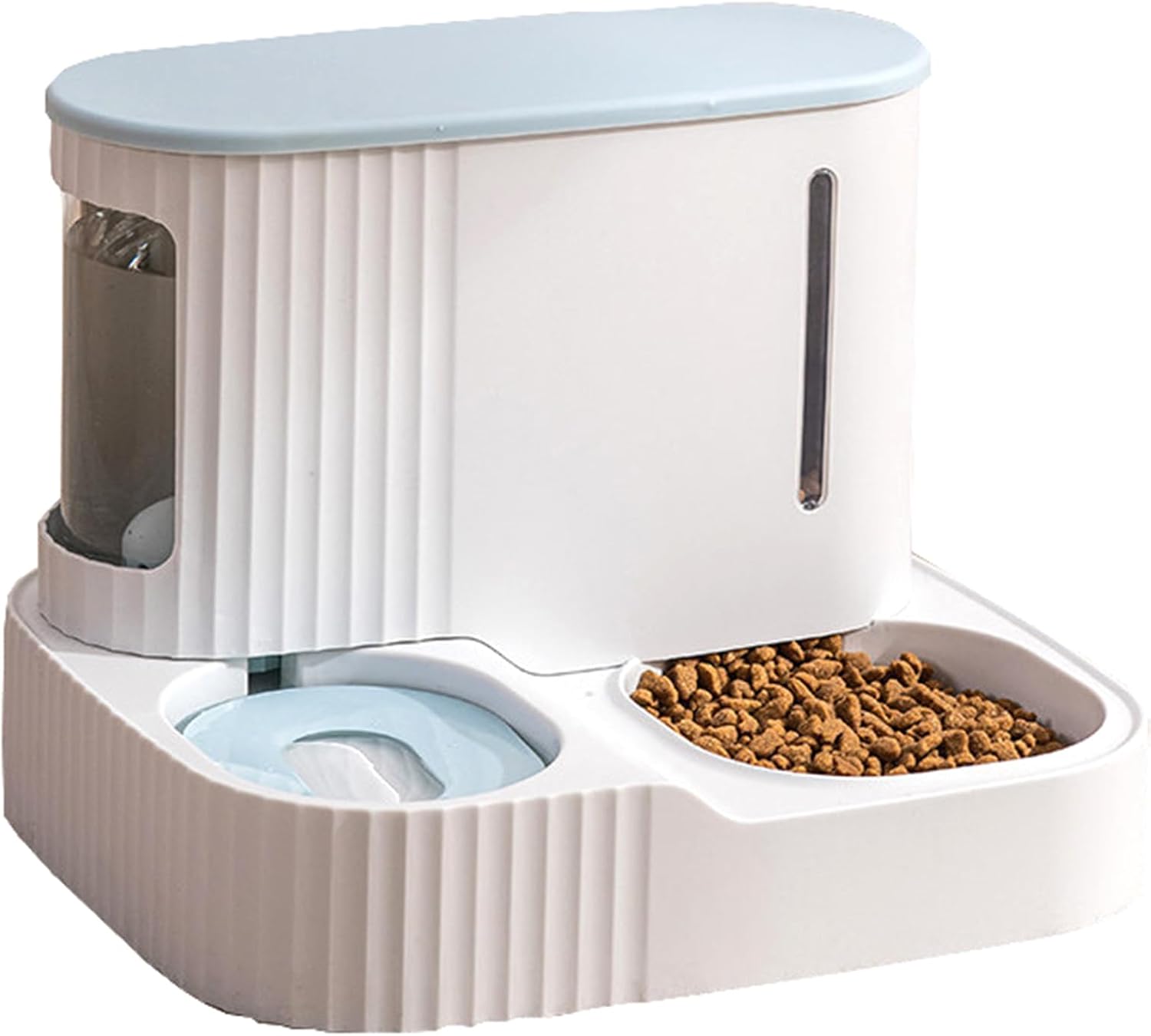 

Автоматическая кормушка для кошек 2-в-1 с фонтанчиком для воды - Не заедающий гравитационный диспенсер для корма и бесшумный насос, Большая вместимость для кошек/собак 1pcs светло-зеленый