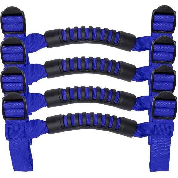 4pcs/set Roll Bar Grab Handles Grip Handle for Jeep Wrangler YJ TJ JK JKU Sports Sahara Freedom Rubicon X & Unlimited 1955-2023