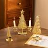 Metal Pine Tree Candle Holder Gold Christmas Table Decoration Christmas Tree Candlestick  Navidad