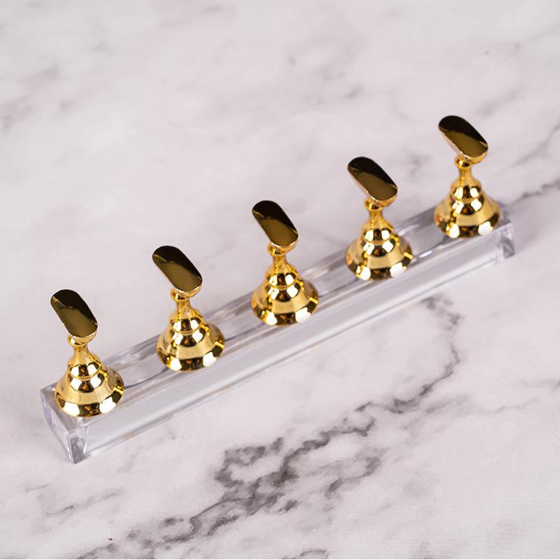 Nail Art Acrylic Palette & Display Stand - 7-Color Practice Set