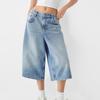 Yazlık Kadın Crop Geniş Paça Kot Pantolon Trend Diz Boyu Denim Şort Düşük Bel Esnek Bermuda Jean Şort Bol Kargo Y2K Vintage Sokak Giyim