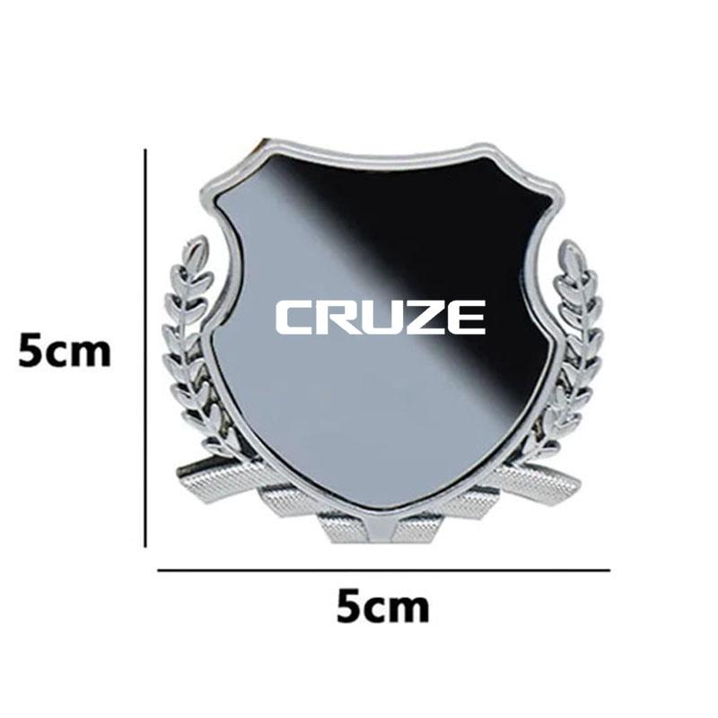 Custom Zinc Alloy Car Fender Emblem Metal Side Window Badge For Chevrolet Cruze Logo Exterior Modification Decor Accessories