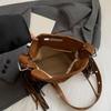 Brand Designer Suede Women's Shoulder Bag Retro Tassel Crossbody Bag Bucket Handbag KTY
