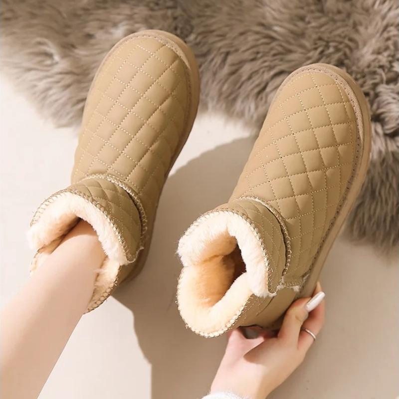 Winter Women'S Platform Snow Boots Fashion Thick-Soled Fleece-Lined Cotton Shoes For Woman Comfort Warm High-Top Boots For Women