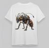 Women's Steampunk T-Shirt Mechanical Insect  Orange Eyes Short Tee Oversize Soft