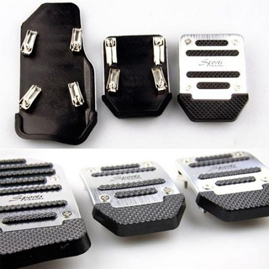 3Pcs Non-slip Car Foot Pedals Accelerator Brake Vehicle Auto Footrests Set