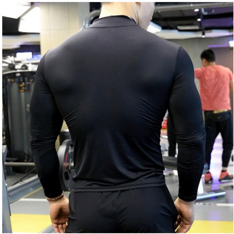 Summer Men's Fitness Training Breathable Short-Sleeve Quick-Dry Shirt Men's Fashionable Long-Sleeve T-Shirt