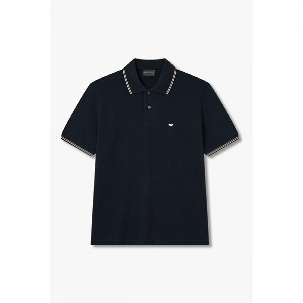 

Emporio Armani 26 S S Men S Double Line Trimming Polo Shirt A516126032 XXL