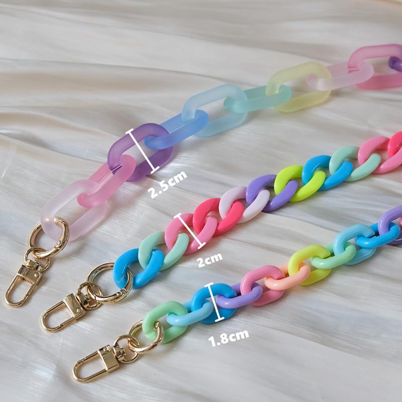 New Phone Accessory Cellphone Part Chain Anti Lost Universal Candy Rainbow Shoulder Neck Crossbody Phone Strap Case Holder Chain