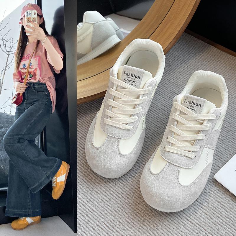 2025 Spring and Autumn Casual Shoes Student Personality Korean Edition Fashion Outer Wear New Soft-soled German Training Shoes Women's Sports Shoes Bo