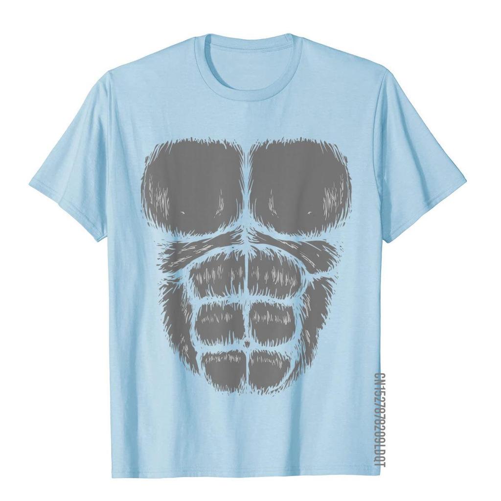 Halloween Funny Gorilla Monkey Belly Chest Costume Shirt TShirt Cotton Birthday Tops Shirts High Quality Mens T Shirt Youthful