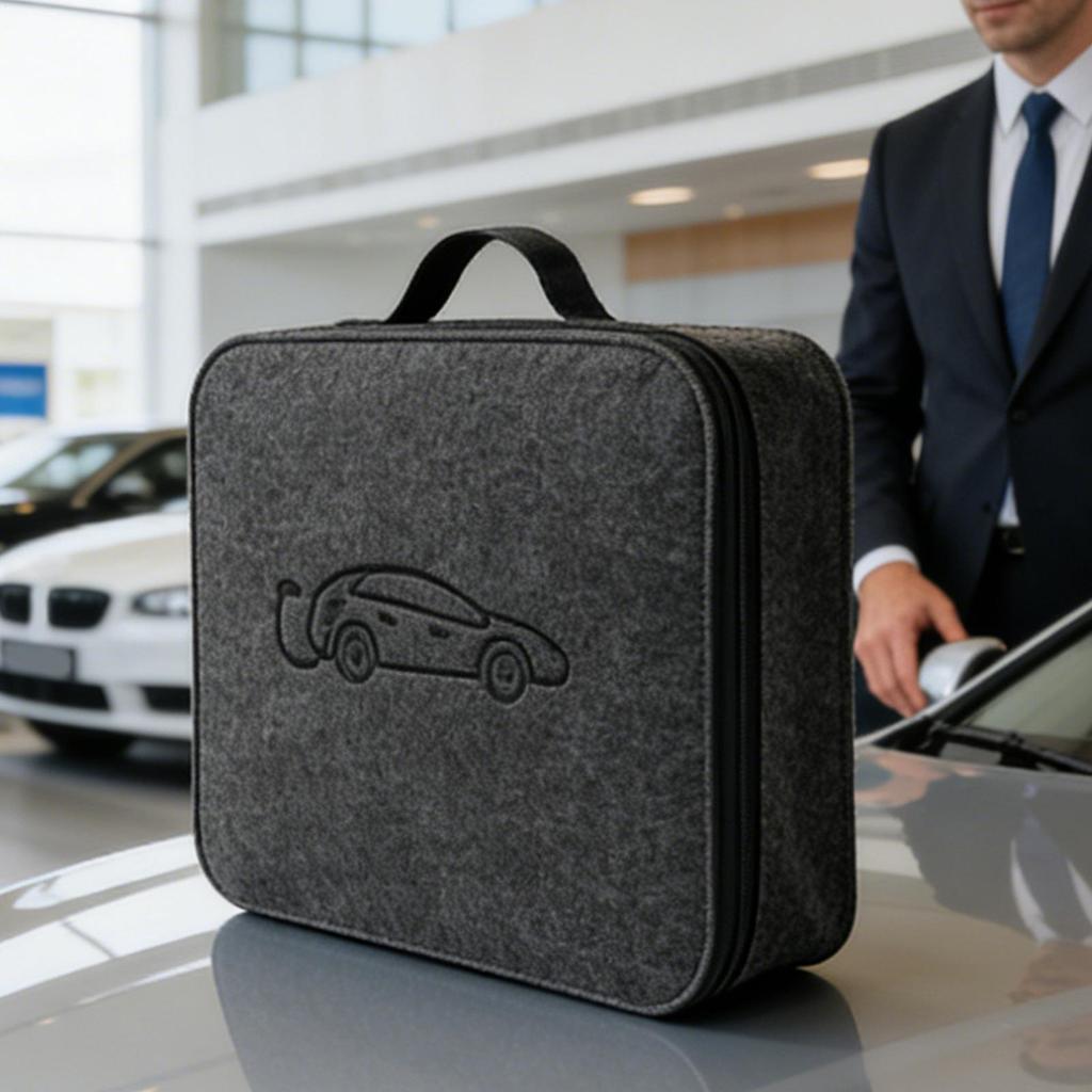 EV Charger Storage Case Felt Electric Vehicle Charging Cord Organizer Electric Vehicle Charging Cable Organizer Bag for Car