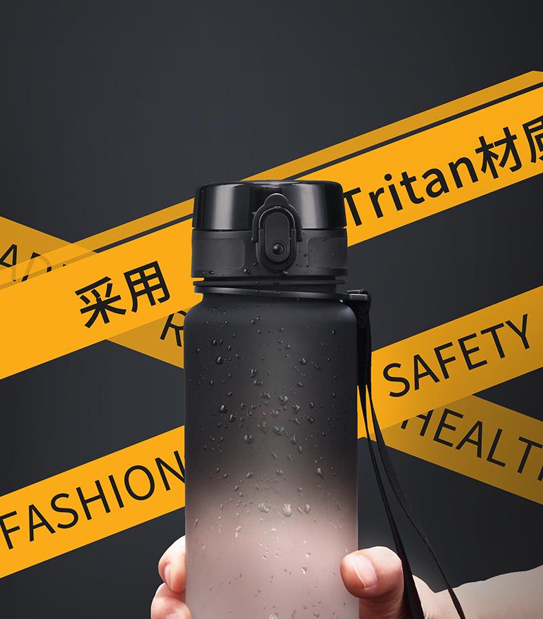 High-Value Gradient Water Bottle: Portable Plastic Cup for Sports & Fitness - Unisex Design for Summer Students & Trendsetters