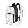 Tie-dye Print Square Front Pocket Backpack Large Capacity for Boy/Girls Best Gift 2D  Cartoon Children's School Bag