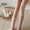 Thermal Cold Protection Socks Thickened Knee Sleeve for Women Winter Warm Coral Fleece Leg Warmers Breathable Soft Fluffy Bed Pads Skiing