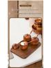 Retro Jujube Wood Spice Jar Set with Lid - Custom Logo Salt Shaker & Seasoning Box for Kitchen