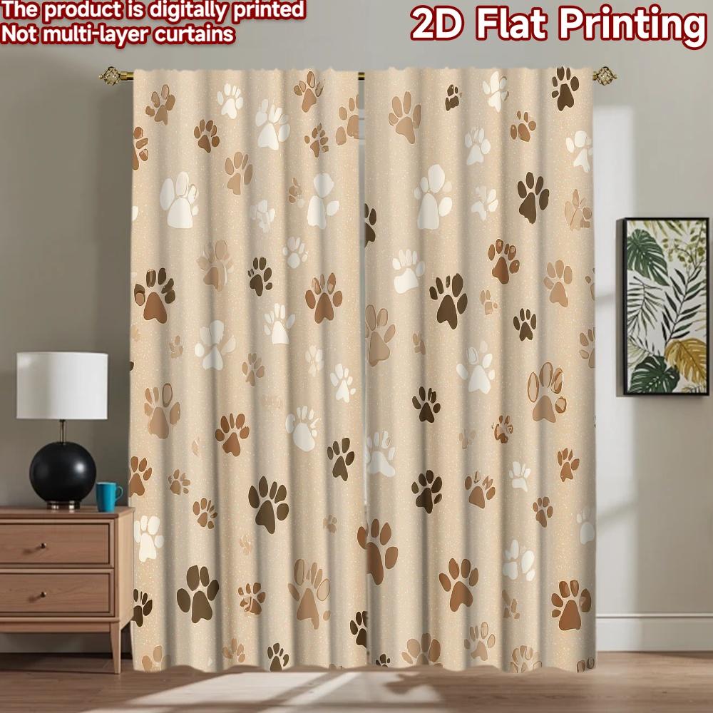 1pc 2D flat Photography Backdrop Photography Backdrop Brown Paw s 100% Polyester Anniversary for Home and party decorations for 100×220