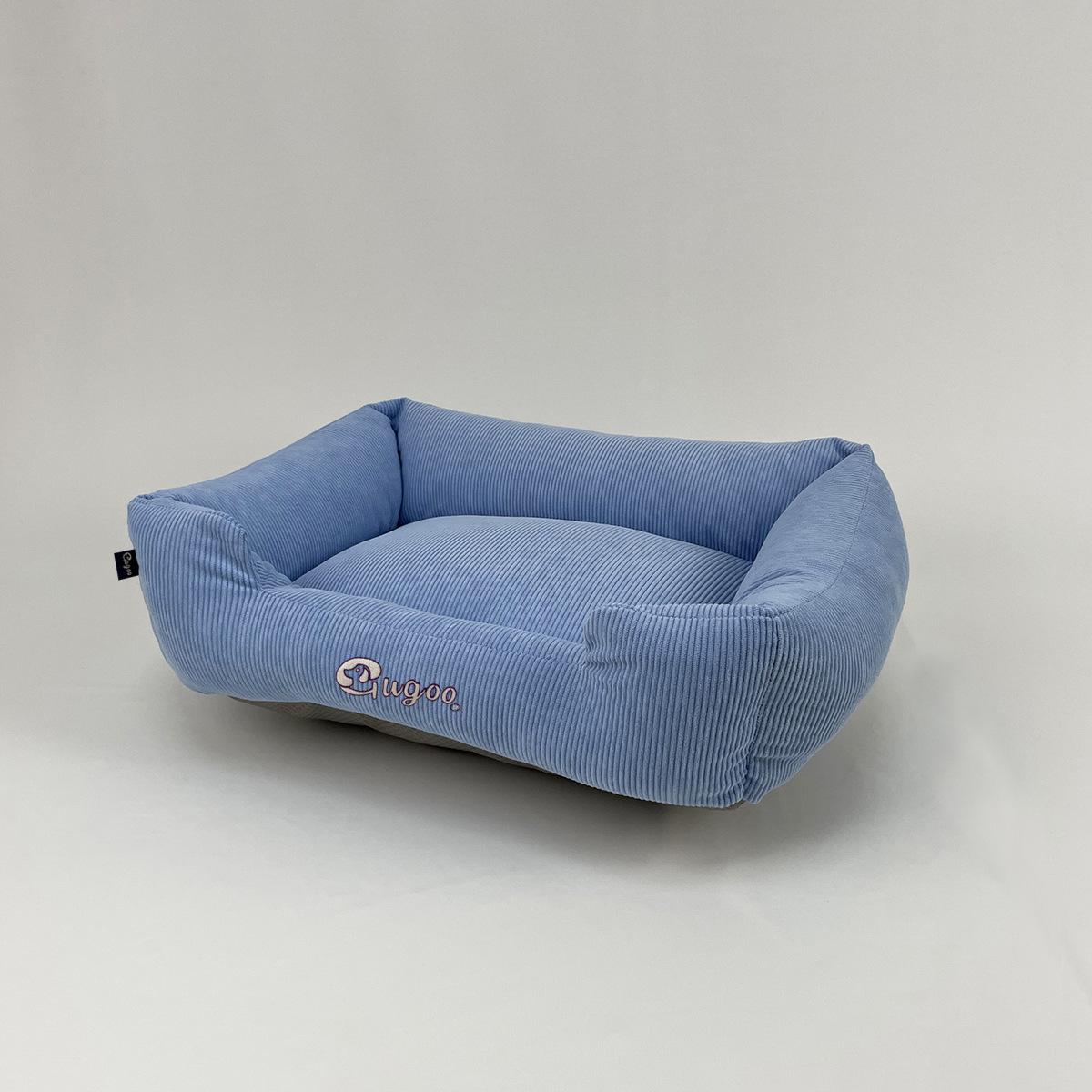 

Easy-to-clean and soft dog and cat bed suitable for all seasons does not accumulate hair Kogi and Foud pet bed for winter warmth M 45X35cm синій