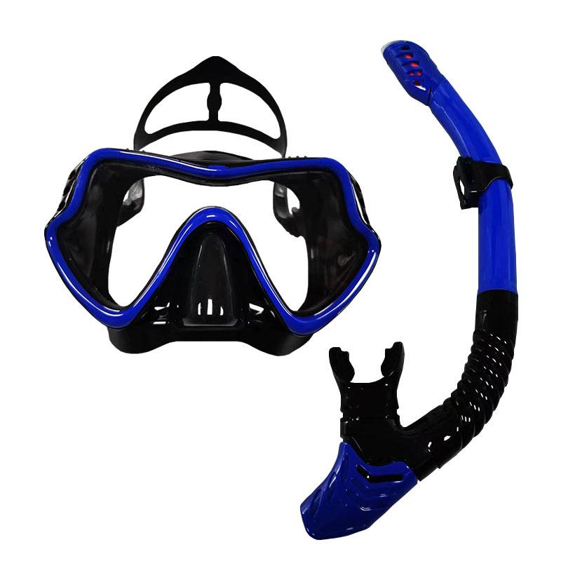 Diving Goggle Snorkeling Dibble Snorkel Set Men and Women Large Frame Silicone Mask Swimming Snorkeling Mask Diving Glasses