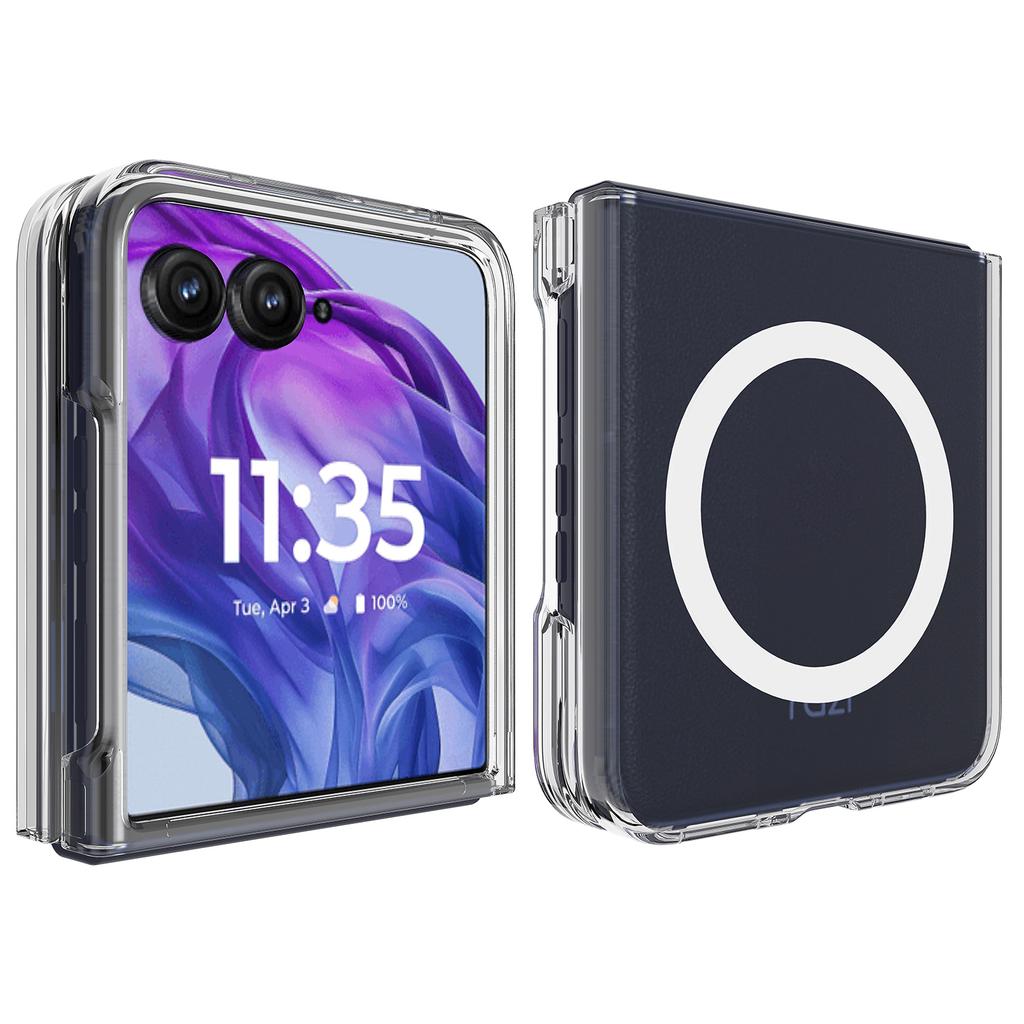 For Motorola Razr 60 Pro 5G Clear Phone Case Compatible with MagSafe TPU+Acrylic Back Cover