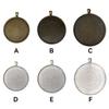 Women Men Vintage Style Round Pendant Base Necklace Hanging Decoration Jewelry Handmade Handicraft Accessories
