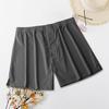 Pantalones Cortos de Pijama de Seda Helada Transpirables con Agujeros, Cintura Elástica de Tiro Medio para Hombre, Verano Casual
