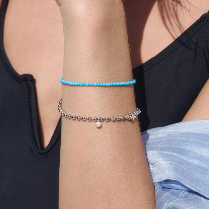 Silver Pearl Ball Bracelet Asteri RA26B47J