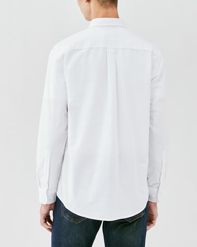Amazon Essentials Men's Oxford Dress Shirt with Pockets, Regular Fit, Long Sleeve, White, Size XL
