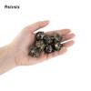 7 Pcs Yellow Meteor Hammer Metal Dice Solid Metal Polyhedral Dice Set Suitable For Role-Playing Dice PropBoard Game Gift