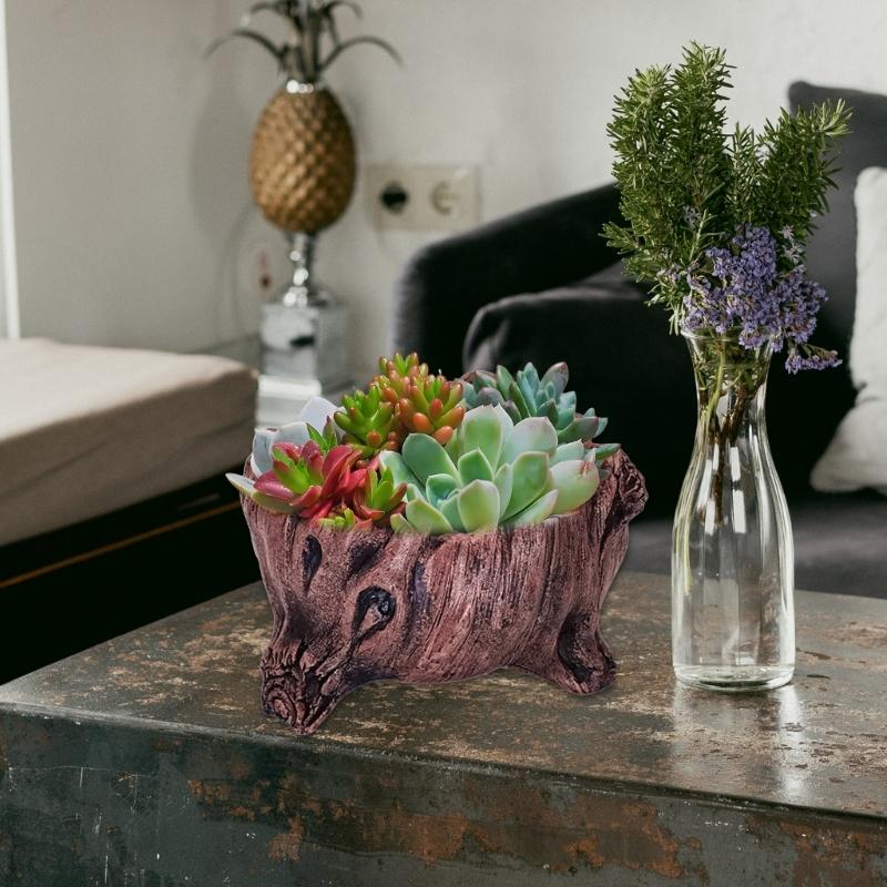 Stylish Cement Tree Root Succulent Pots Cement Tree Root Look Planter Flower Pots for Adding Unique Charm to Interiors