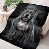 Pitbull Fleece Blanket Muscular Dog Design Soft Cozy Throw Home Decor for Living Room or Bedroom Gift for Dog Lovers60x80