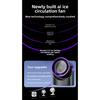Ledový stolní ventilátor s digitálním displejem - Vysokorychlostní turbo, 5rychlostní nastavení, Přenosný napájený USB/baterií, Dobíjecí přenosný ventilátor