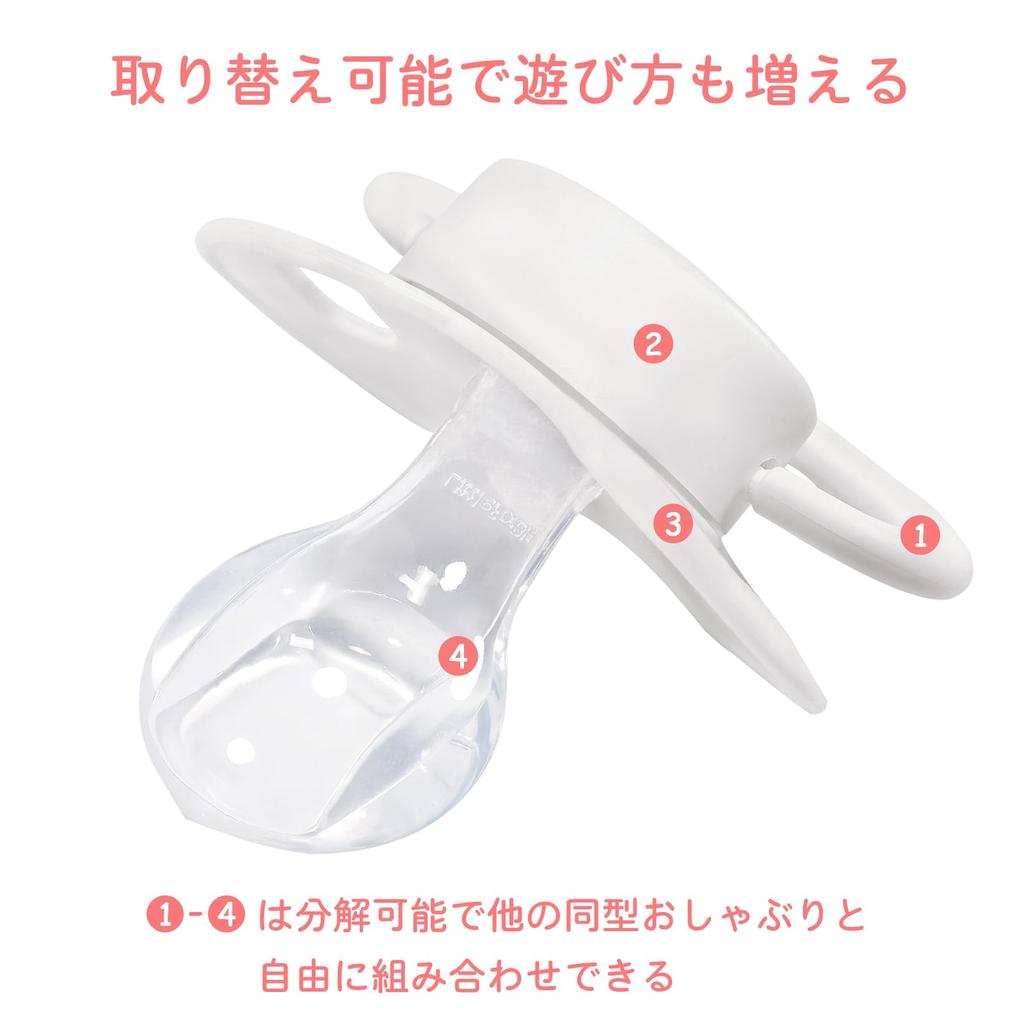 LittleForBig Schnuller für Erwachsene, Neue 2. Generation, mit Deckel [Daddy liebt es], Weiß