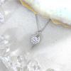925 Sterling Silber Zirkonia Anhänger Halskette – Elegantes 1 Karat Design für Damen, Auf Lager.