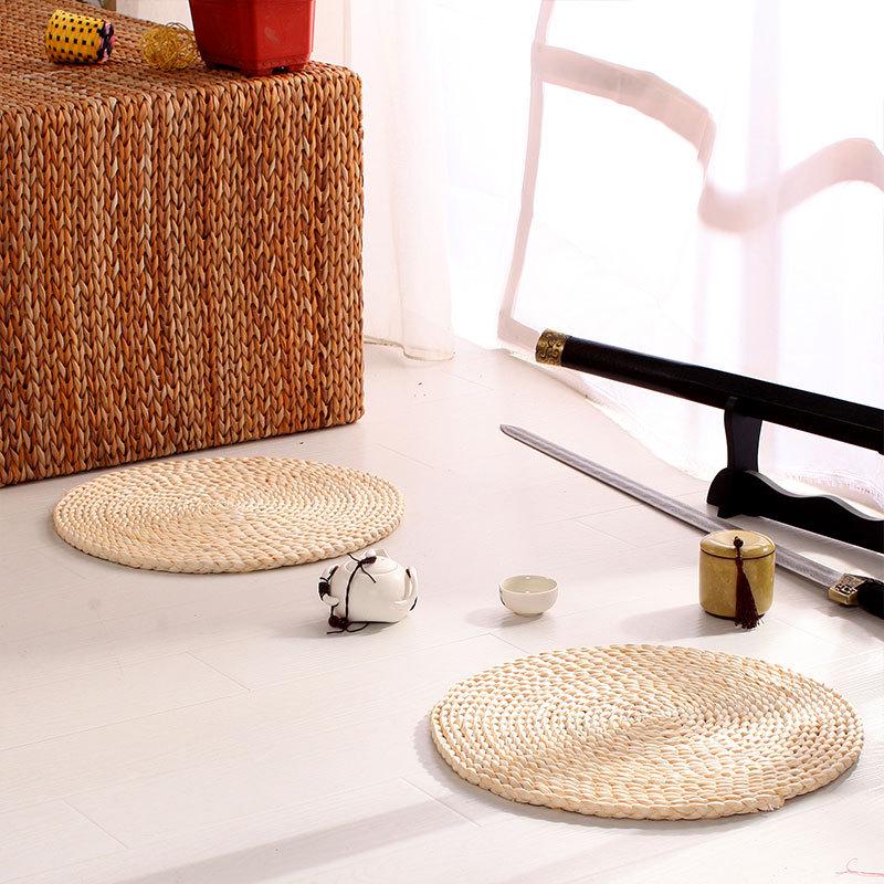 Summer Straw Tatami Meditation Cushion – Thickened Zen Rattan Weave Mat