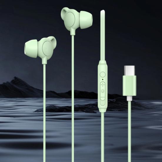 In-Ear-Kopfhörer mit Kabel, Geräuschunterdrückung, superkomfortabel, einstellbare Mikrofonlautstärke, 3,5 mm/Typ C, HiFi-Sound-Ohrhörer