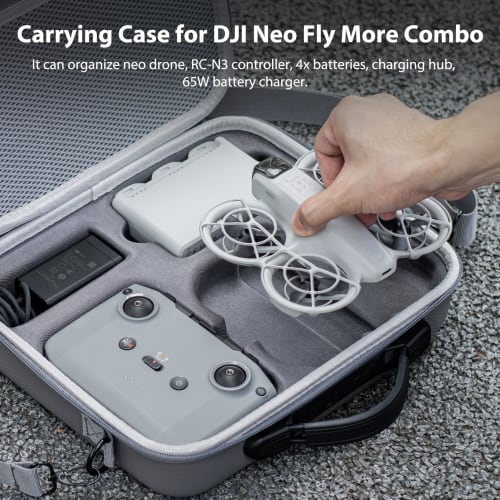 STARTRC DJI Neo Case, Storage Case for Drone Neo Fly More Combo, Waterproof Shoulder Bag, RC-N3/N2 Accessory Organizer, Portable Travel Case, 3 Batter