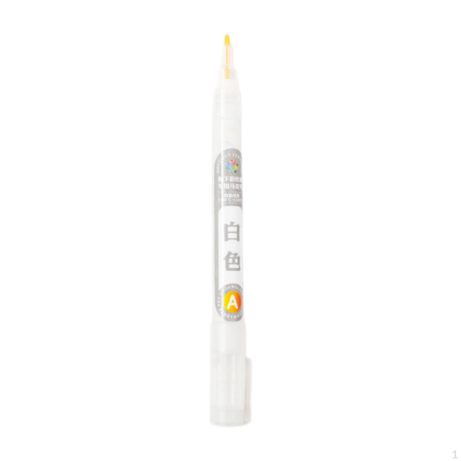 

Керамический подглазурный маркер 5,5x0,6 дюйма для рисования, многоцелевой легкий цветной надписи на керамике White