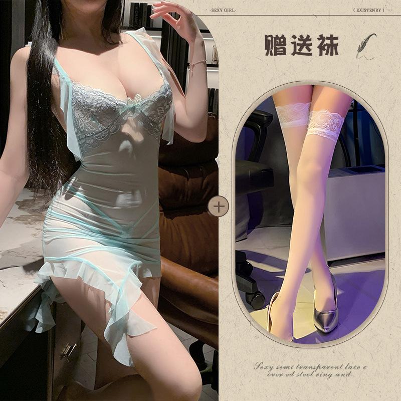 Paris lovers scheming perspective open-chest dress flirting without getting rid of meat temptation sexy underwear