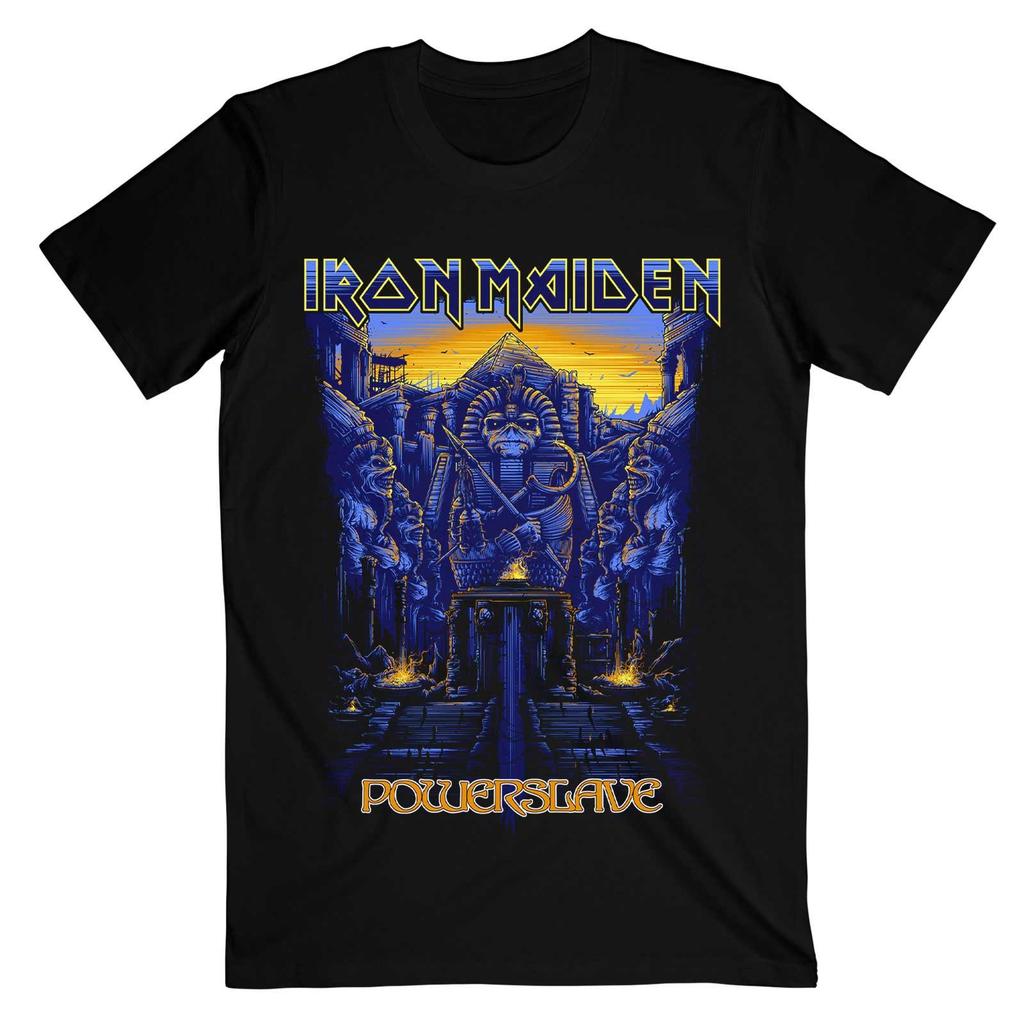 Iron Maiden Unisex-Erwachsene Dark Ink Powerslaves T-Shirt