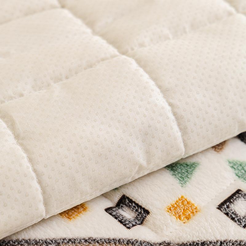 Modern Geometric Pattern Thickened Autumn Winter Snowflake Velour Sofa Cushion Plush Anti-Slip Seat Cover