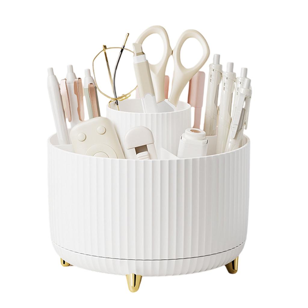 Obrotowy Stacjonarny Organizer 6 Przegródek Organizer na Biurko dla Dziecka Obrotowy Pojemnik na Długopisy Organizer na Przybory Artystyczne