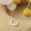 Heart Connected Collarbone Chain Women'S Cold Wind Simple Commute Sweet Three-Dimensional Six Love Necklace