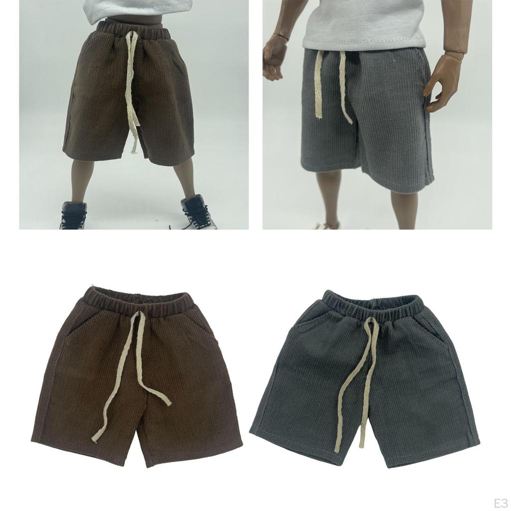 1/12 Male Short Pants, Handmade Doll Clothes Costume, Miniature for 6in Model, Figures